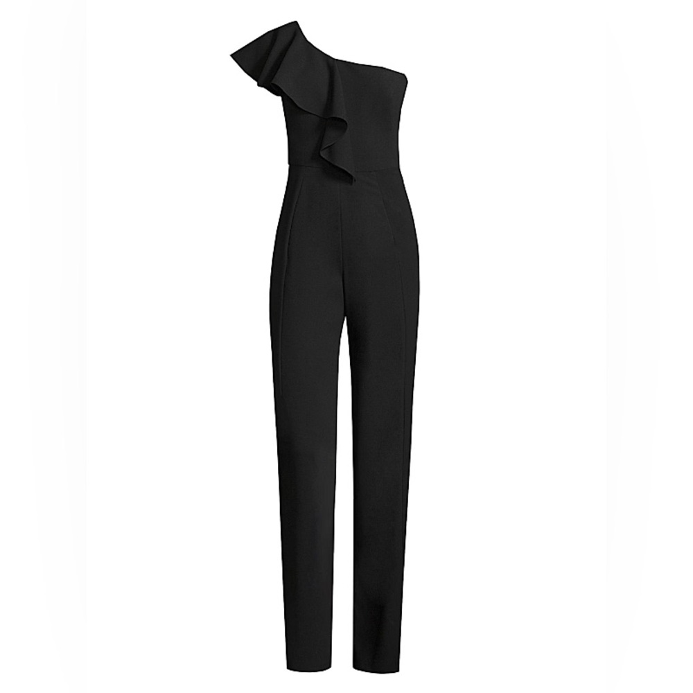 $415 Black Halo
Kallan Ruffle Jumpsuit size 8 - Picture 6 of 10